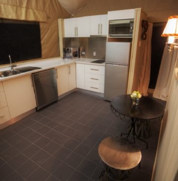 Alure Stanthorpe Glamping Tent Kitchen