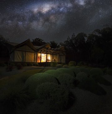 Alure Stanthorpe tent under Milkyway